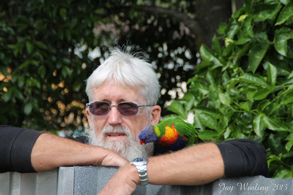 Ok maybe not a pirate BUT he does have a very friendly parrot!